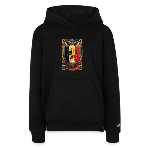 Belgium Lion Crest T-Shirt, Belgian Flag Gift - Champion Youth Hoodie