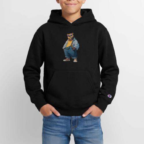 Fashion Streetwear Bear Cartoon Art - Champion Youth Hoodie
