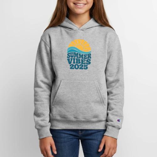 Summer Vibes 2025 Retro Sunset T-Shirt | Fun Beach - Champion Youth Hoodie