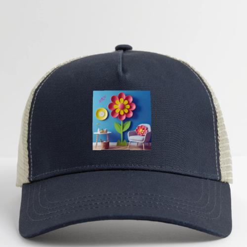 Flower design and harmony of environmental well-be - Eco Trucker Cap