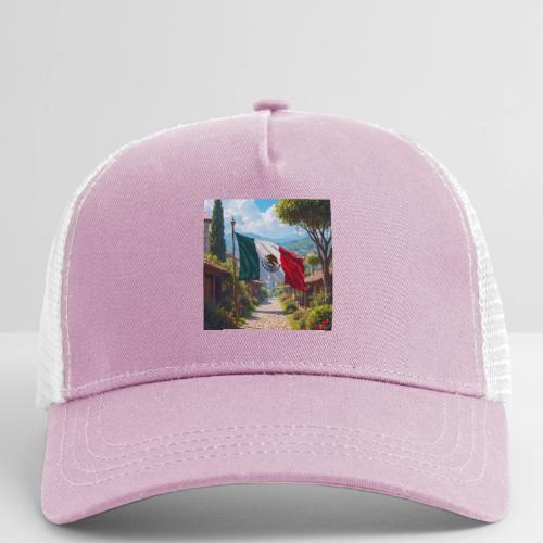 Mexican flag surrounded by nature and magic town - Eco Trucker Cap