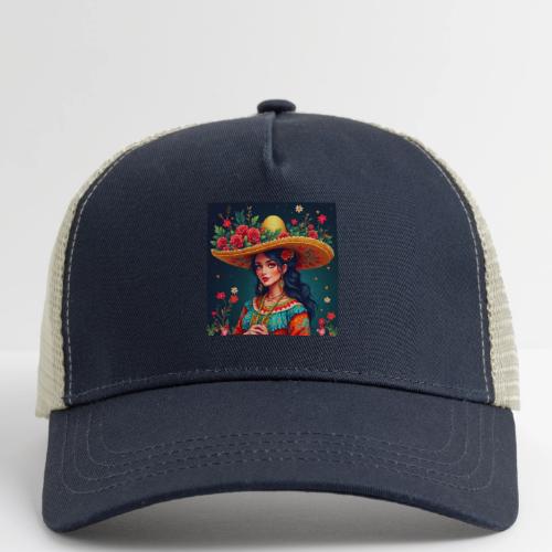Mexican Design, Regional Mexican Charro Woman - Eco Trucker Cap