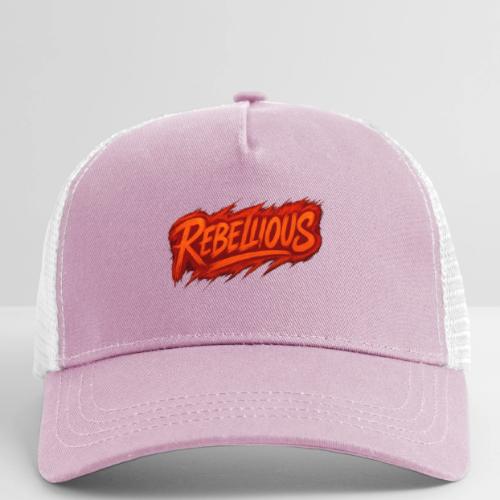 Rebellious Graffiti Neon Orange Streetwear T-Shirt - Eco Trucker Cap