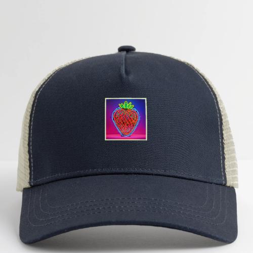Vibrant Strawberry Neon Sign - Eco Trucker Cap