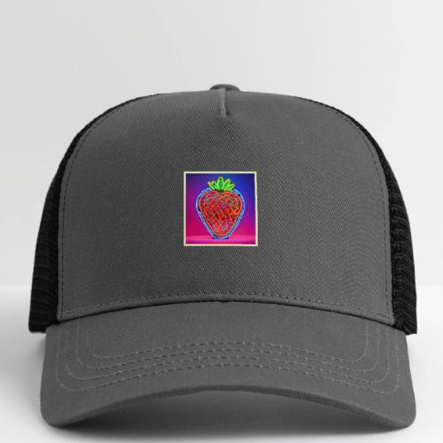 Vibrant Strawberry Neon Sign - Eco Trucker Cap