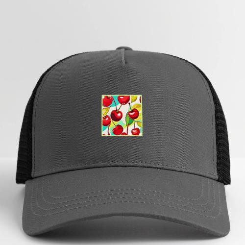 Vibrant Cherry Pattern - Eco Trucker Cap