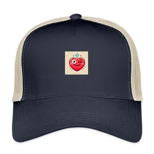DALLE 2025 09 13 15 56 10 A winking heart sh - Eco Trucker Cap