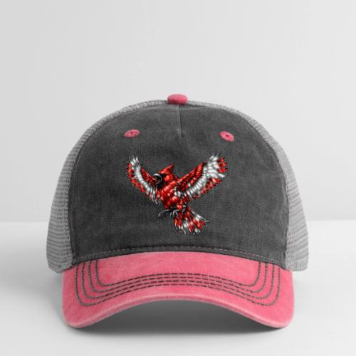 Cardinal in Flight - Pigment Dyed Trucker Hat