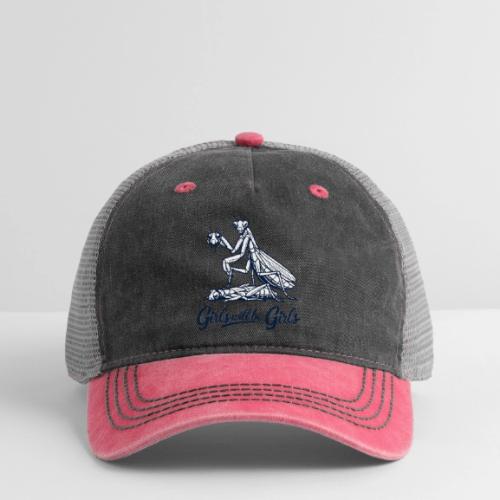 Girls Will Be Girls Praying Mantis Humor - Pigment Dyed Trucker Hat