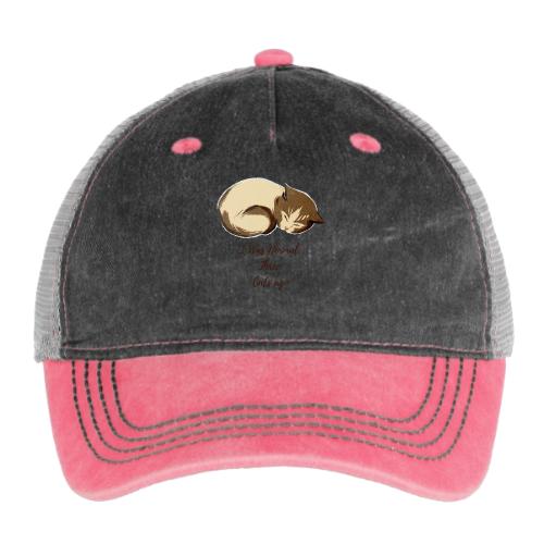 I Was Normal Three Cats Ago Funny Cat T-Shirt - Pigment Dyed Trucker Hat