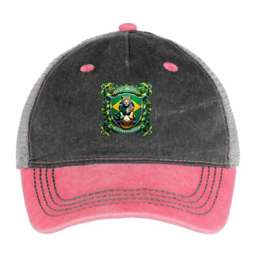 Brazil Jaguar Glory T-Shirt, Flag Pride Badge Gift - Pigment Dyed Trucker Hat