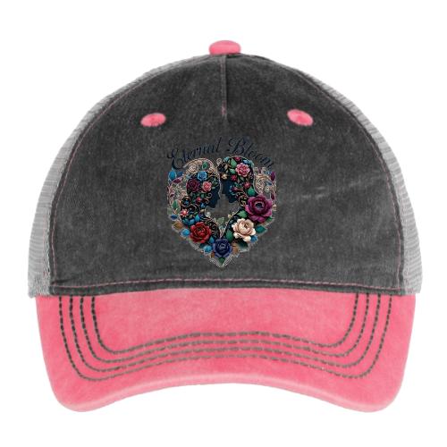 Eternal Bloom Embrace T-Shirt - Pigment Dyed Trucker Hat