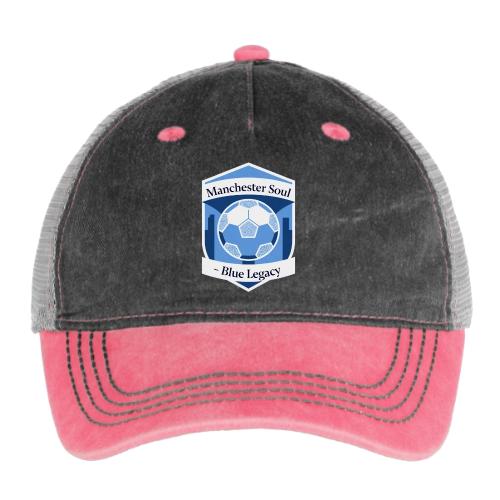 Manchester Soul Soccer City Emblem T Shirt, Gift - Pigment Dyed Trucker Hat