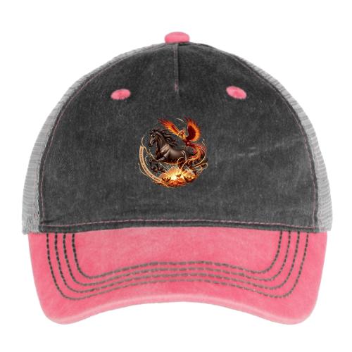 Year of the Horse Phoenix T Shirt, Lunar NY Gift - Pigment Dyed Trucker Hat