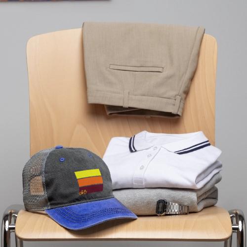 tricolor with bicycle - Pigment Dyed Trucker Hat