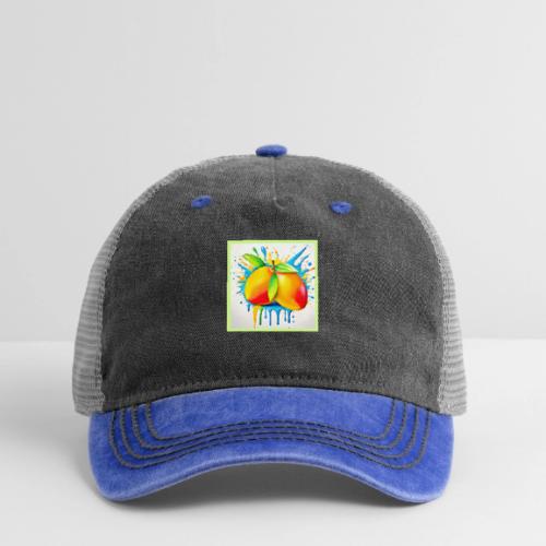 Mango Splash of Color - Pigment Dyed Trucker Hat