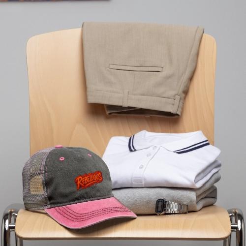 Rebellious Graffiti Neon Orange Streetwear T-Shirt - Pigment Dyed Trucker Hat