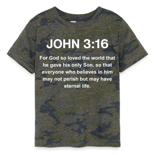 John 3:16 Christian Apparel – White - Toddler Fine Jersey T-Shirt