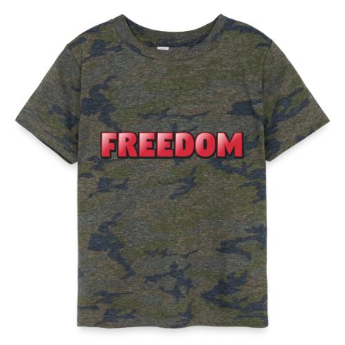 Freedom Bold 3D Word Art Design - Toddler Fine Jersey T-Shirt