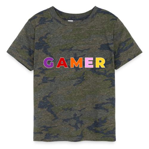 Multicolor GAMER Typography Design - Toddler Fine Jersey T-Shirt