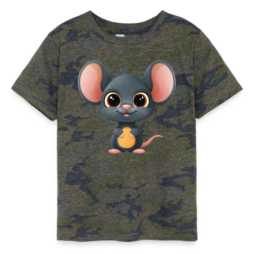 Joyful Cartoon Baby Mouse Smiling Brightly - Toddler Fine Jersey T-Shirt