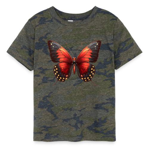 Bright Red, Black, and Yellow Butterfly - Toddler Fine Jersey T-Shirt