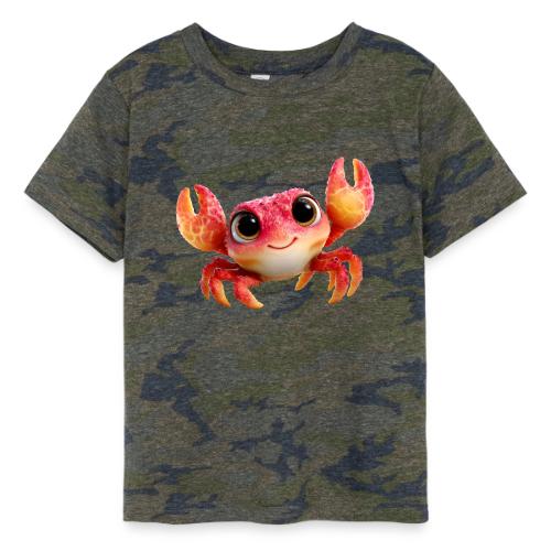 Cheerful Red Baby Crab Character - Toddler Fine Jersey T-Shirt