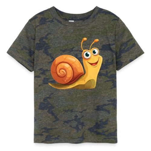 Happy Cartoon Snail with a Smile - Toddler Fine Jersey T-Shirt