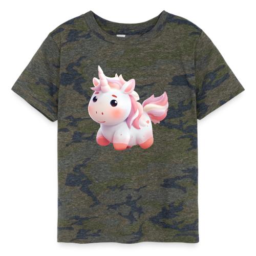 Sweet Cartoon Pink Unicorn - Toddler Fine Jersey T-Shirt
