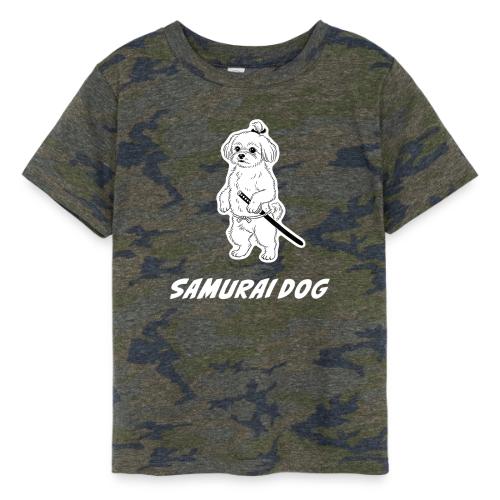 Samurai Maltese Katana Warrior Dog Tee - Toddler Fine Jersey T-Shirt