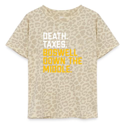 Death. Taxes. Boswell Down The Middle. - Toddler Fine Jersey T-Shirt