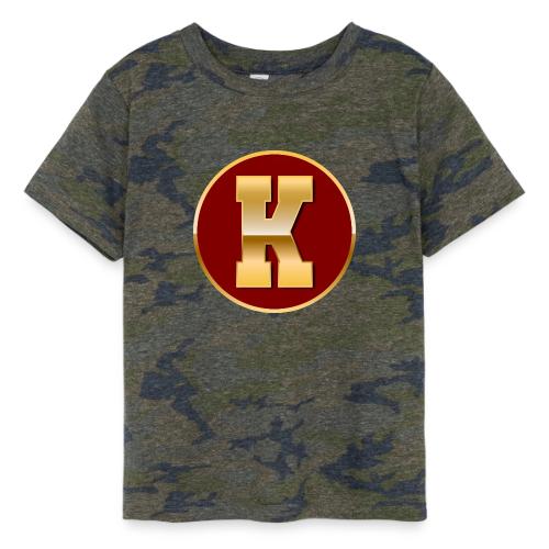 Letter K – Capital Varsity Alphabet Monogram - Toddler Fine Jersey T-Shirt