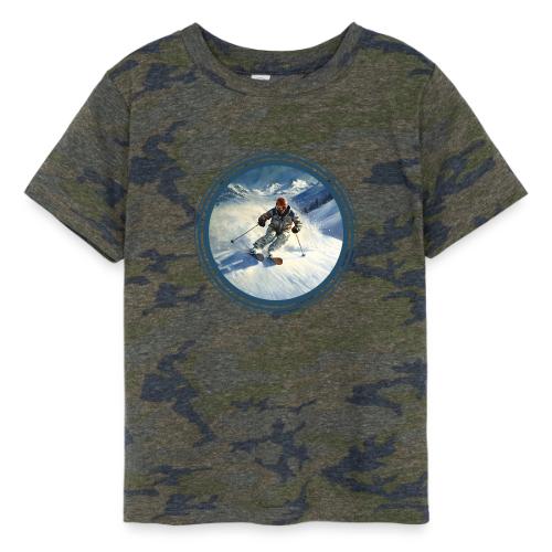 Skiing Power Moves - Toddler Fine Jersey T-Shirt
