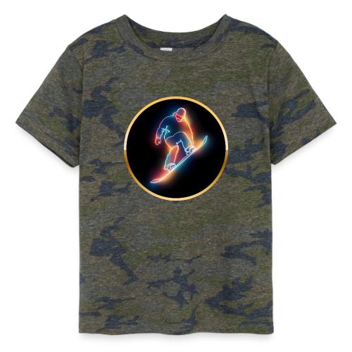 Golden Neon Snowboard - Toddler Fine Jersey T-Shirt