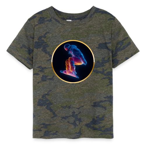 Snowboarding: Arctic Neon Leap - Toddler Fine Jersey T-Shirt