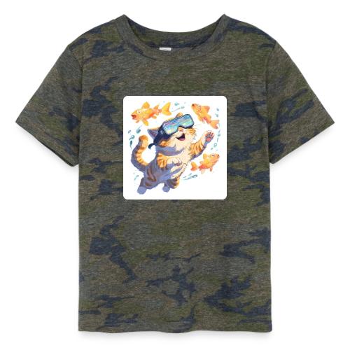 Cat: Neon Paws Adventure - Toddler Fine Jersey T-Shirt