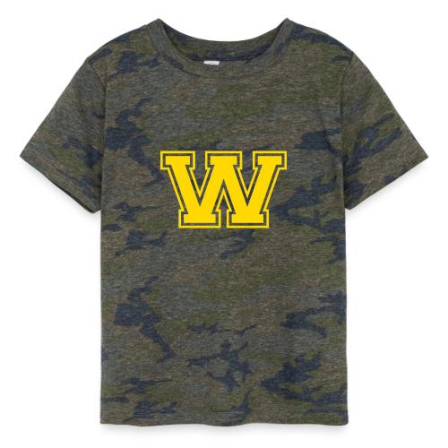 Letter W – Capital Athletic Alphabet Monogram - Toddler Fine Jersey T-Shirt