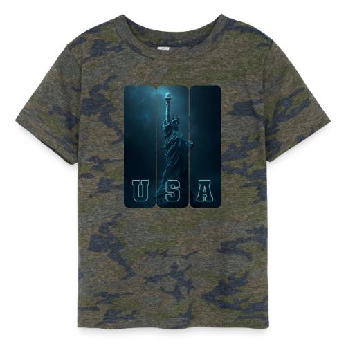 Neon Liberty USA Triptych - Toddler Fine Jersey T-Shirt