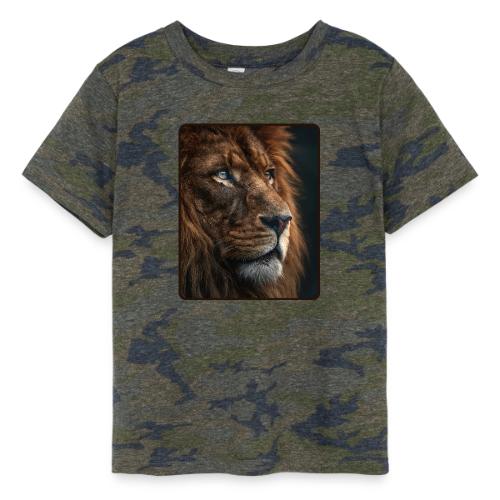 Lion Portrait Majestic Wildlife Design - Toddler Fine Jersey T-Shirt