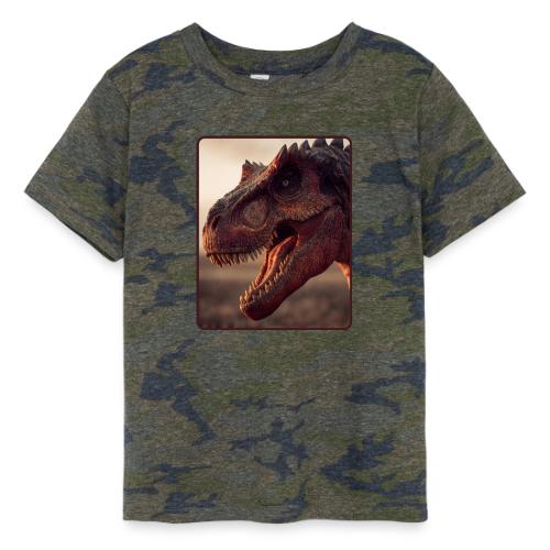 T Rex Roaring Close-Up Design - Toddler Fine Jersey T-Shirt