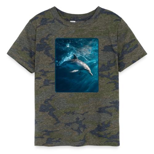 Dolphin Sunlit Ocean Serenity Design - Toddler Fine Jersey T-Shirt