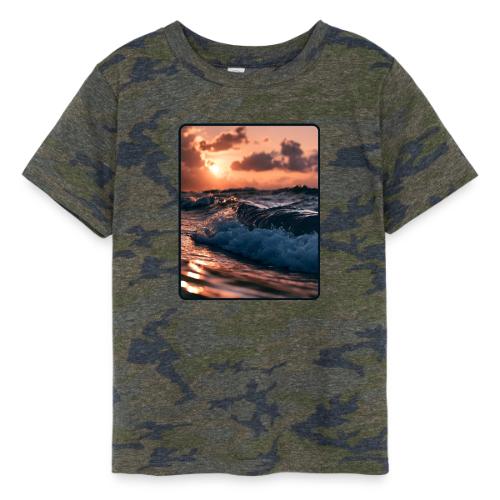 Golden Sunset Ocean Wave - Toddler Fine Jersey T-Shirt