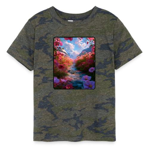 Dreamy Cosmos Valley Landscape Art - Toddler Fine Jersey T-Shirt