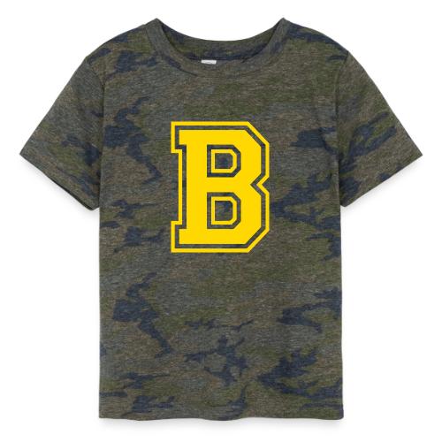 Letter B – Capital Athletic Alphabet Monogram - Toddler Fine Jersey T-Shirt