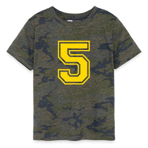 Number 5 in a classic athletic collegiate font - Toddler Fine Jersey T-Shirt