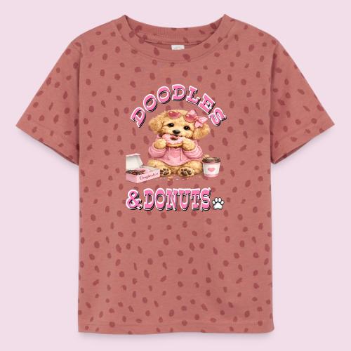 Doodles & Doughnut Cozy Dog Mom Design - Toddler Fine Jersey T-Shirt