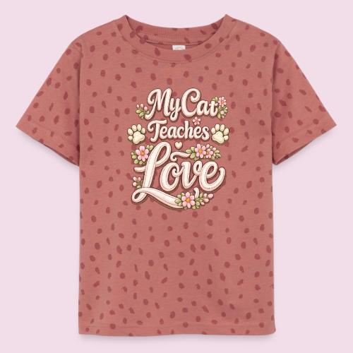 My Cat Teaches Love Faux Embroidery Style - Toddler Fine Jersey T-Shirt