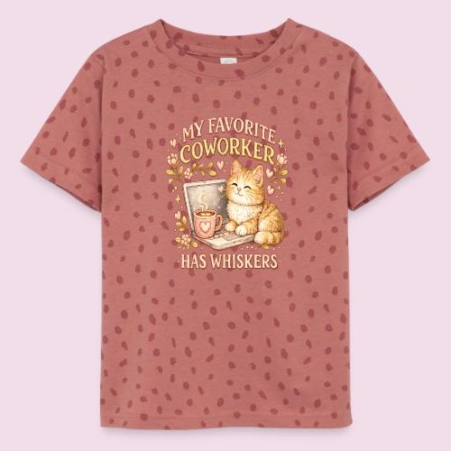 My Favorite Coworker Has Whiskers Faux Stitched - Toddler Fine Jersey T-Shirt