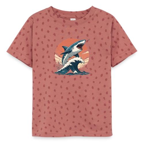 Fierce Shark Breaking Through Waves - Toddler Fine Jersey T-Shirt