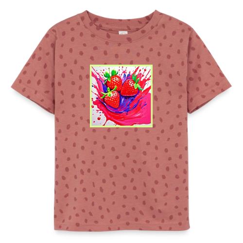 Vibrant Strawberry Splash - Toddler Fine Jersey T-Shirt
